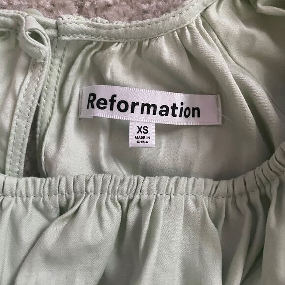 Reformation Lloyd Dress Pistachio Mint Green - Picture 3 of 4